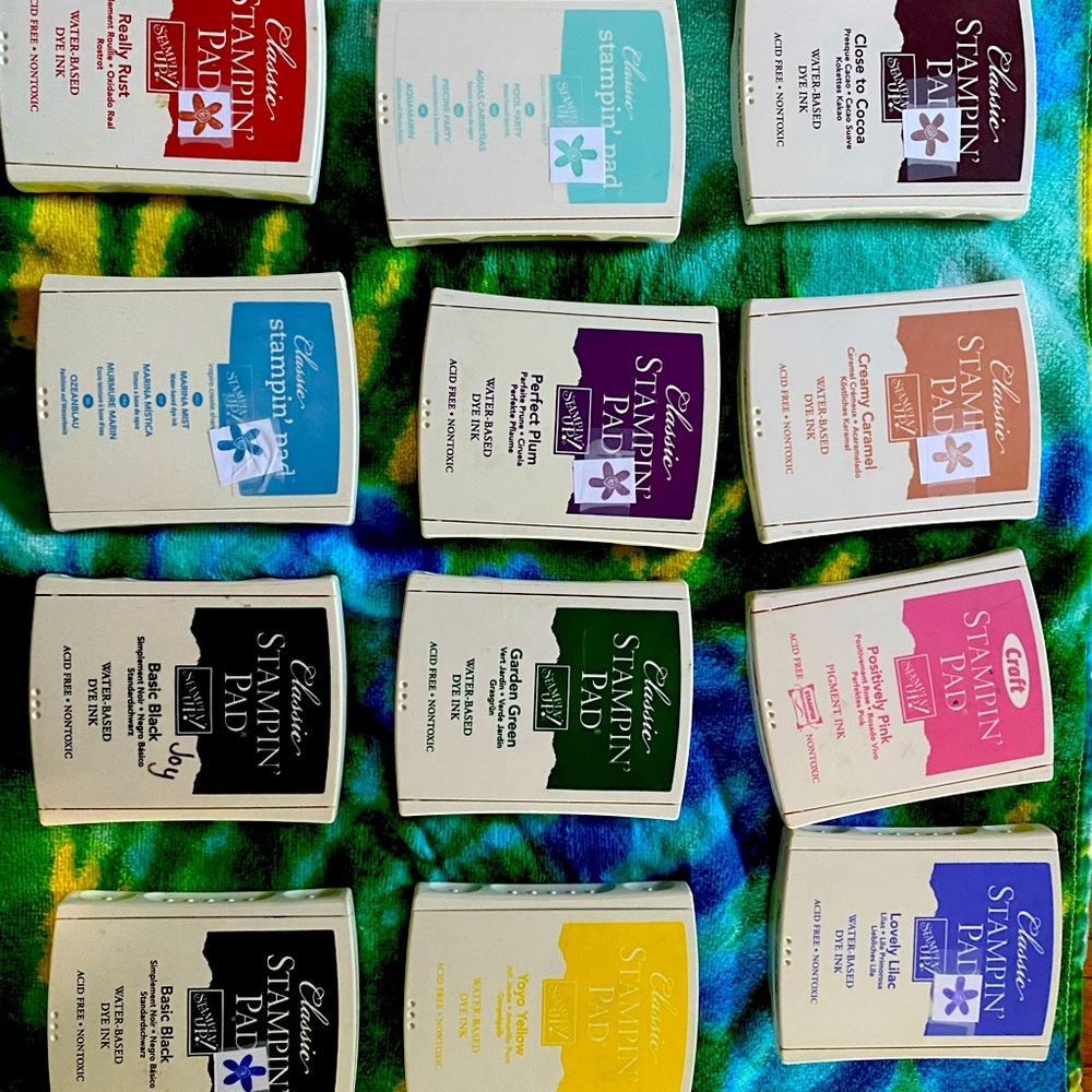 Set of 12 stampin up ink pads